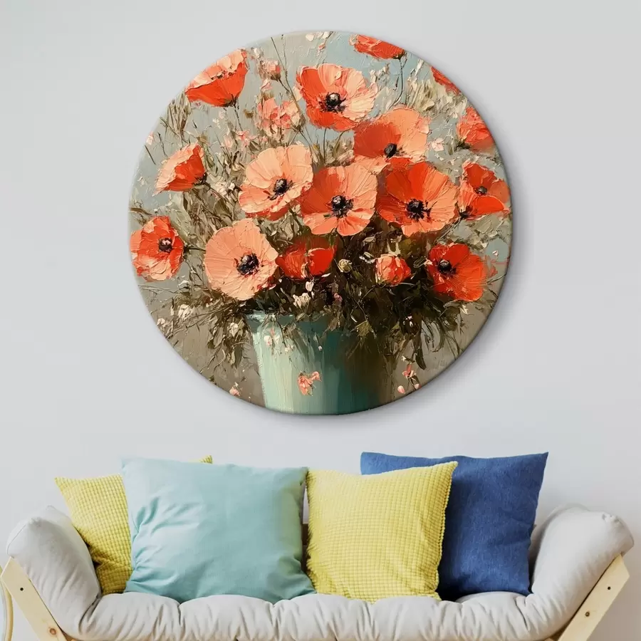  Schilderijen Boeket van rode klaprozen r42492