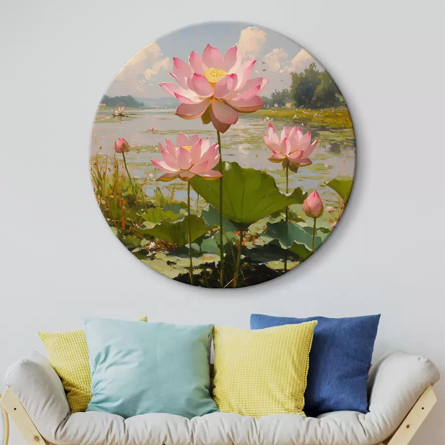  Schilderijen Lotussen op het water r42502