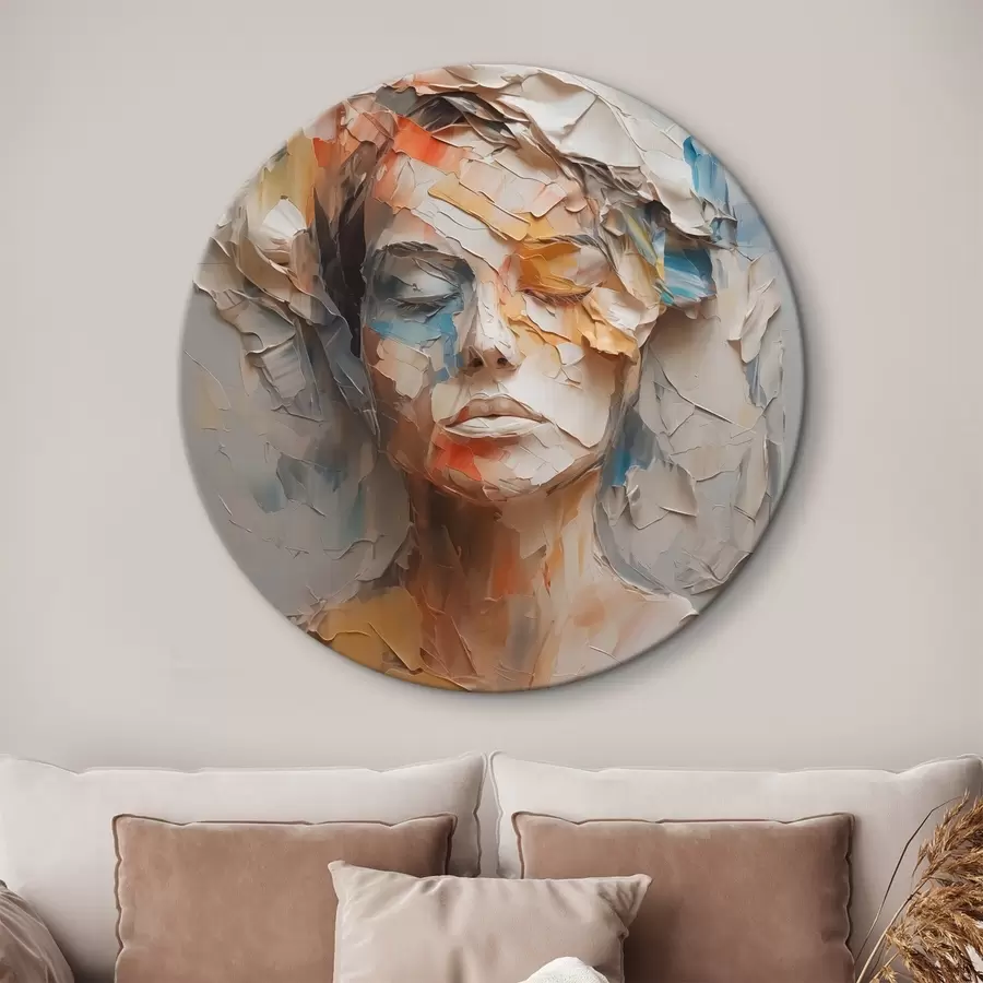  Peintures Portrait abstrait d'une fille imitation de coups de pinceau r42587