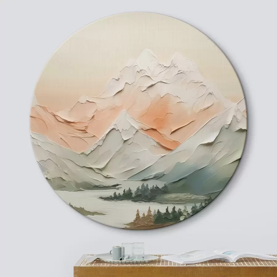  Peintures Montagnes au bord de la rivière imitation de coups de pinceau r42589