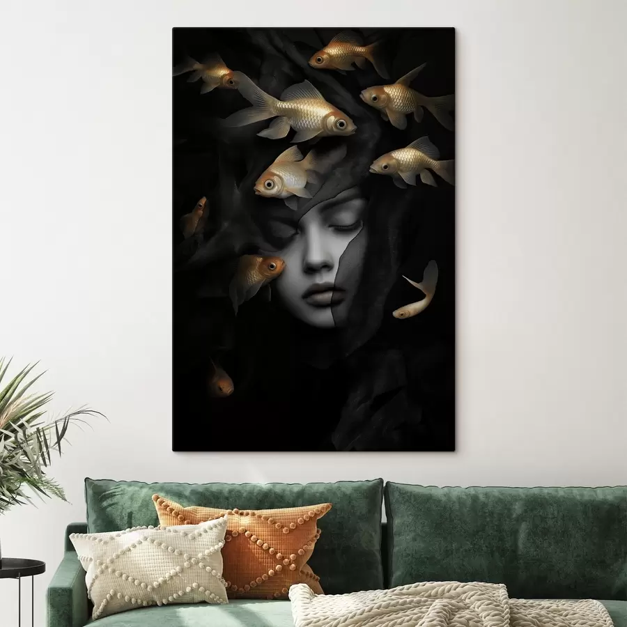  Schilderijen Het meisje en de vis s42612