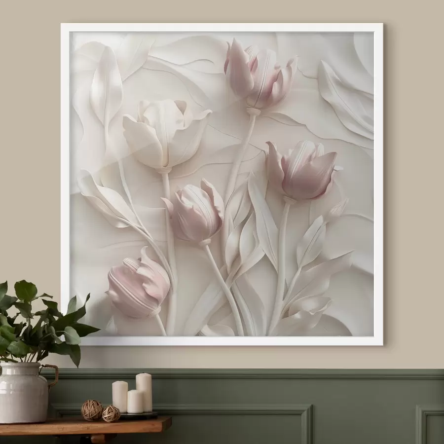 Papier peint photo Fleurs délicates volumétriques f42613