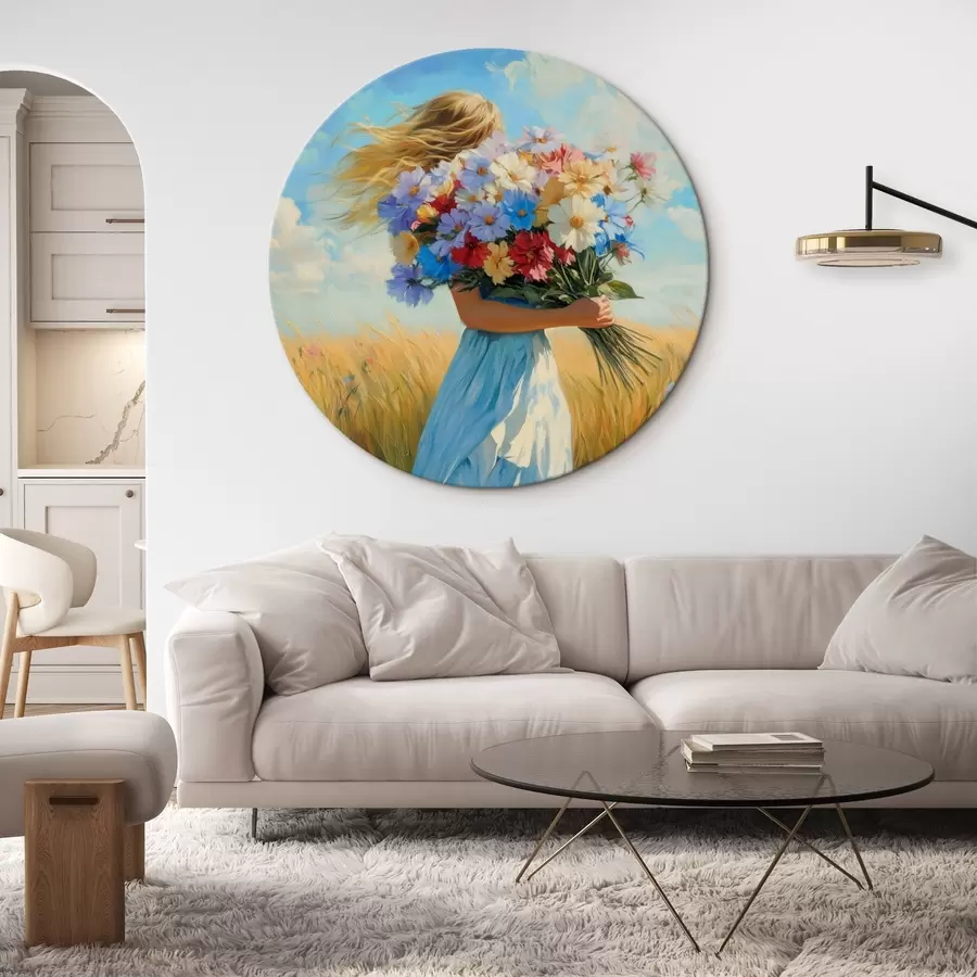  Schilderijen Meisje met wilde bloemen r42599