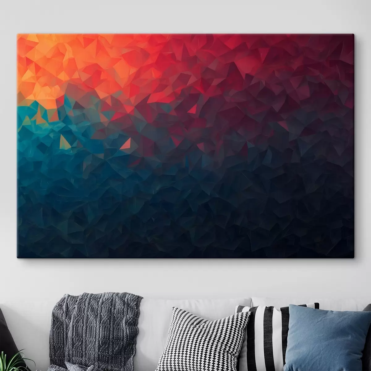  Peintures Passage de l'orange au bleu s42513