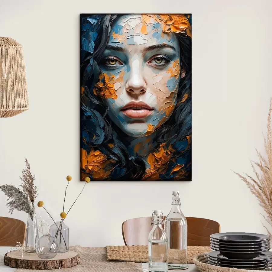  Peintures Visage de fille à la peinture à l'huile s42538