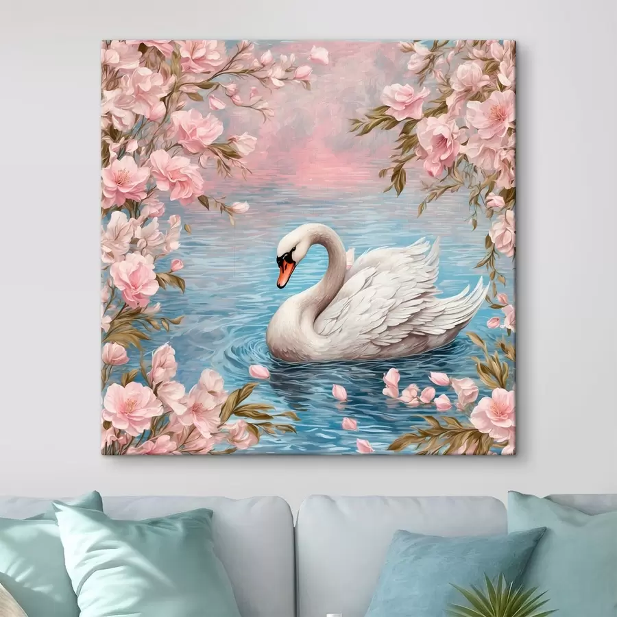  Peintures Cygne dans le lac s42543