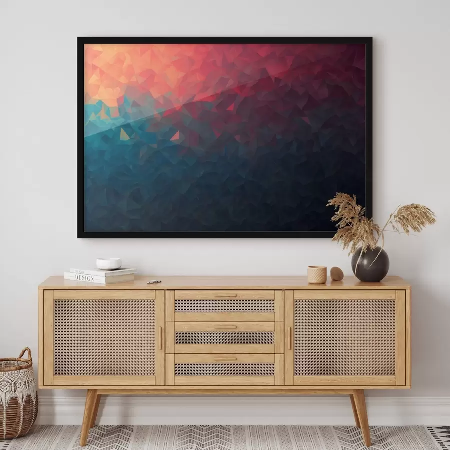 Fotobehang Overgang van oranje naar blauw f42513