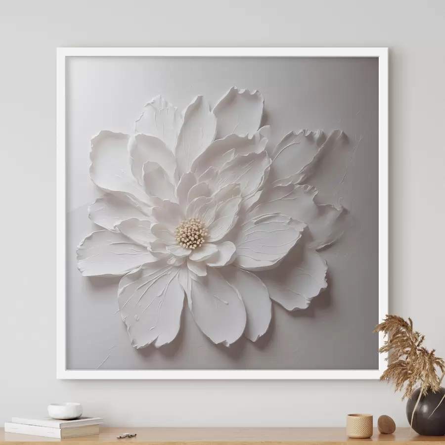 Papier peint photo Une fleur ivoire f42517