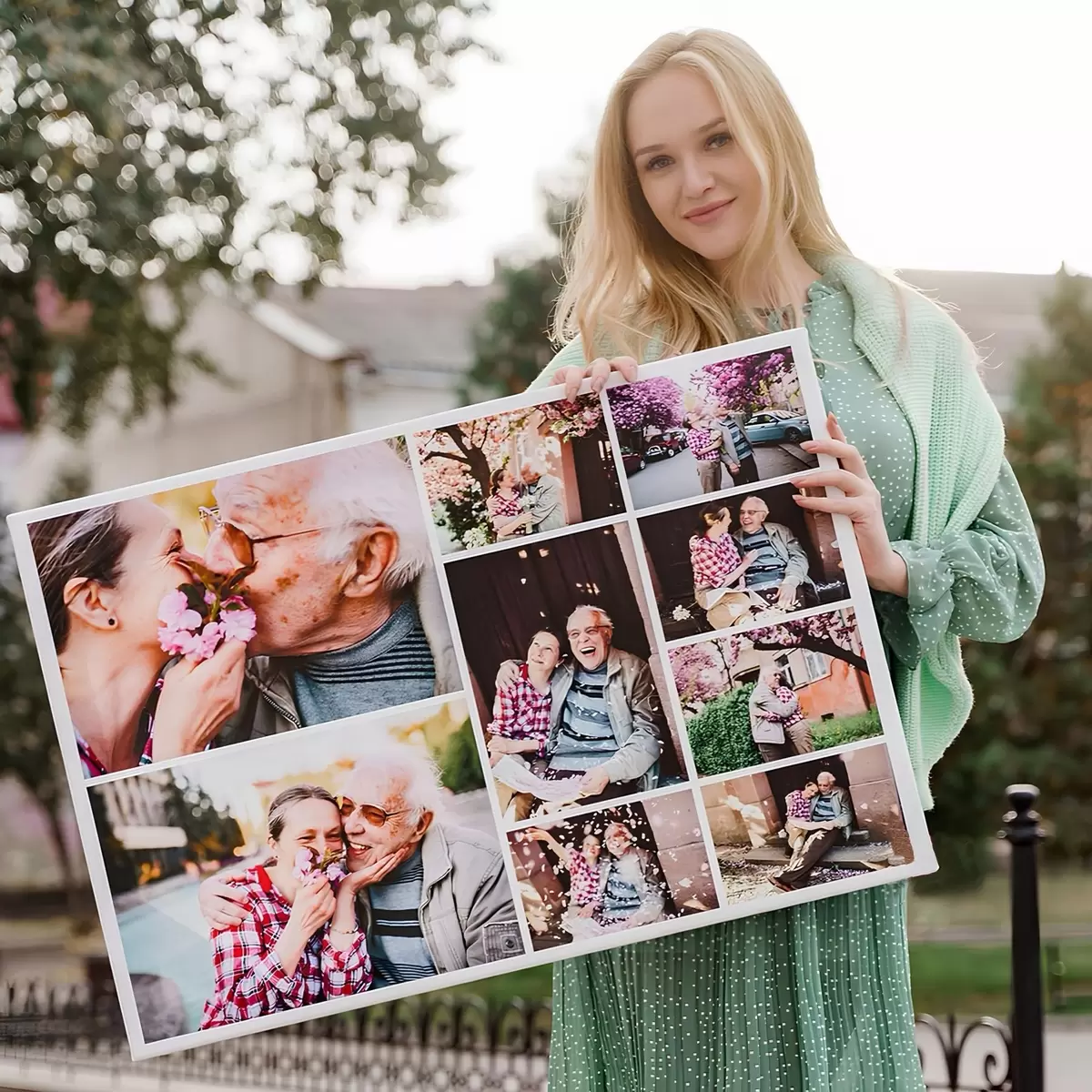  Schilderijen Fotocollage op canvas als cadeau voor het jubileum s42677