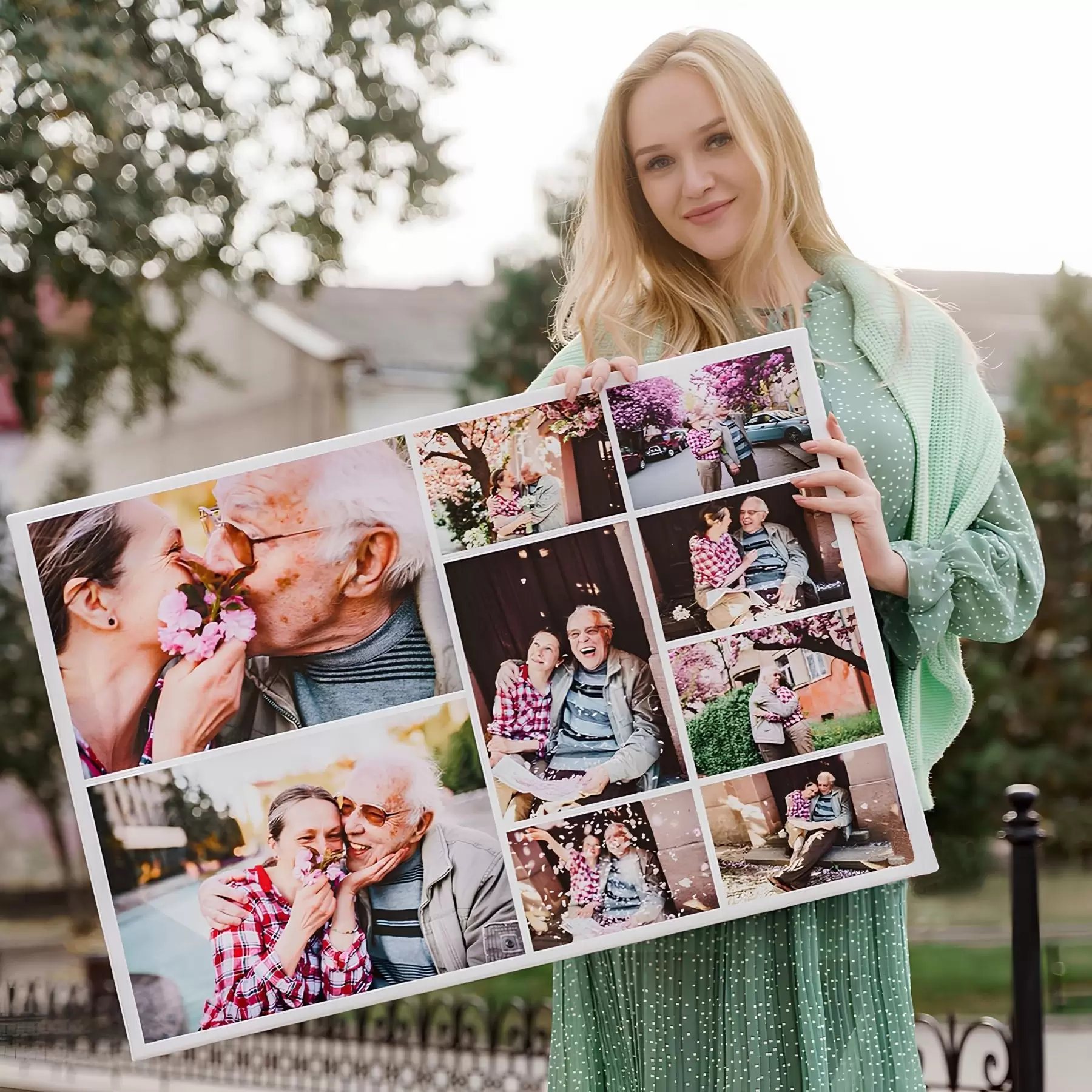  Peintures Collage de photos sur toile comme cadeau d'anniversaire s42677