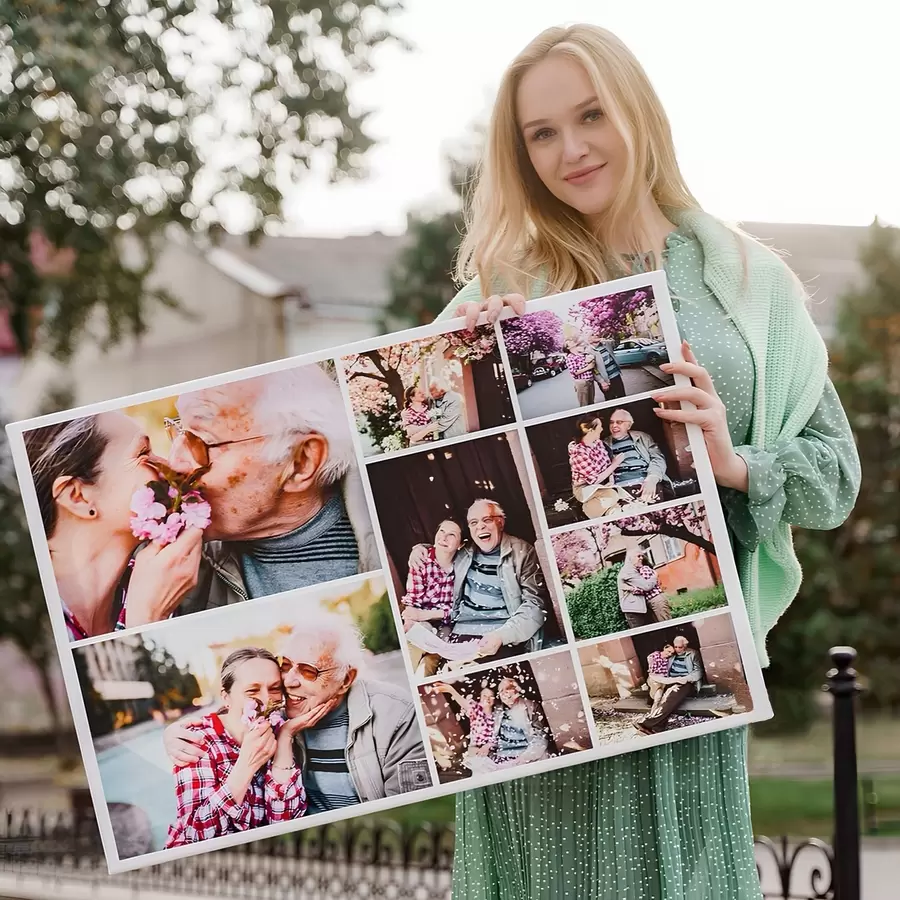  Peintures Collage de photos sur toile comme cadeau d'anniversaire s42677