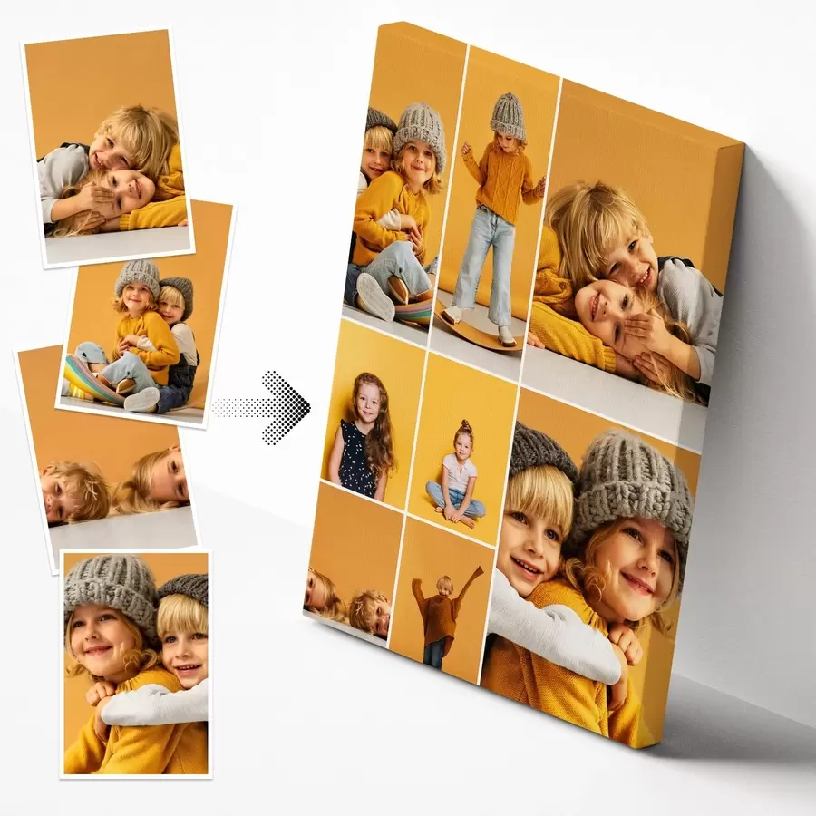  Schilderijen Fotocollage afdrukken op bestelling s42699