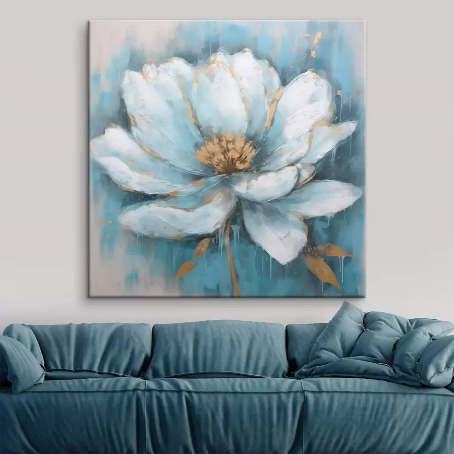  Peintures Tendance fleur bleue s42638