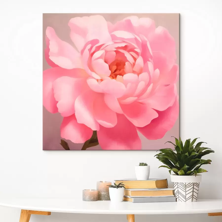  Peintures Grande pivoine rose s42639