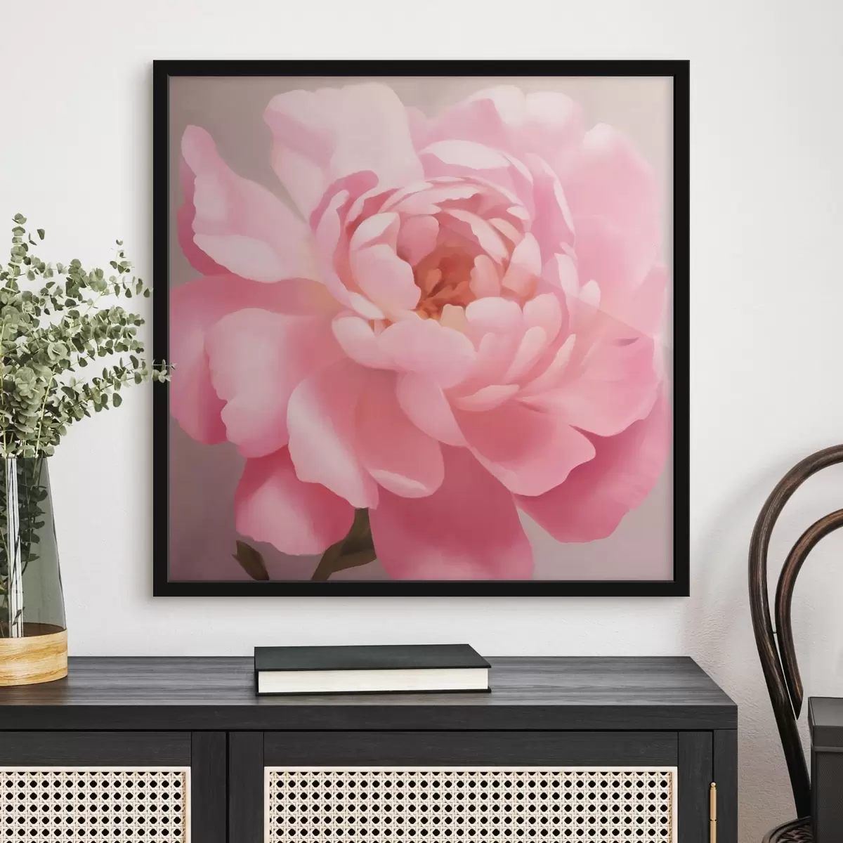 Poster Grote roze pioen f42639