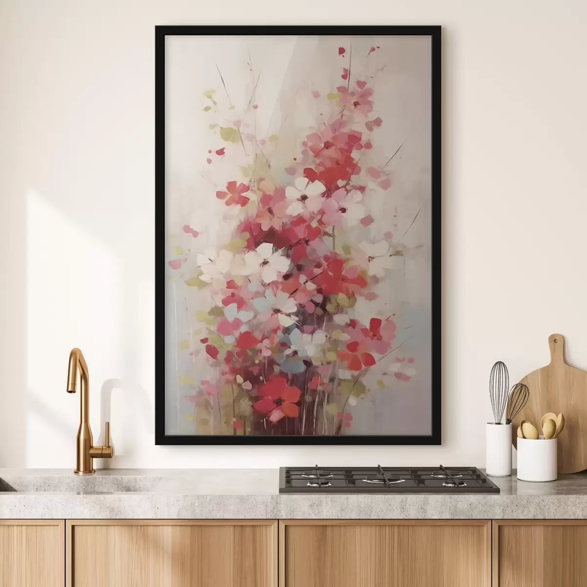 Affiche Buisson de fleurs colorées f42643