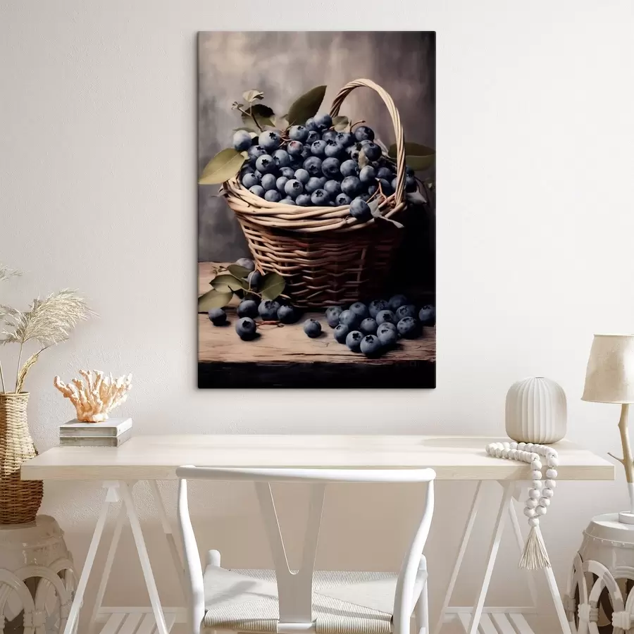  Peintures Panier avec myrtilles s42645