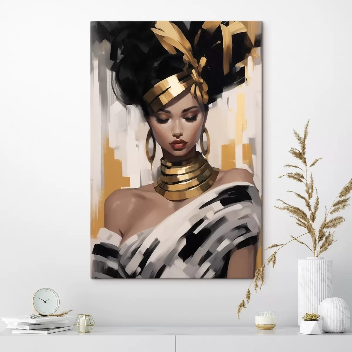  Peintures Portrait d'une femme au style ethnique moderne s42648