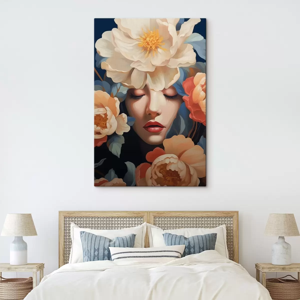  Schilderijen Vrouwenportret met bloemen s42659