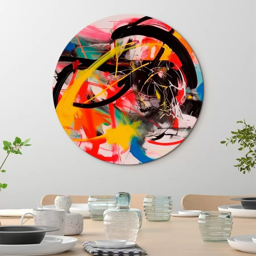  Schilderijen Abstracte compositie in heldere kleuren r42663