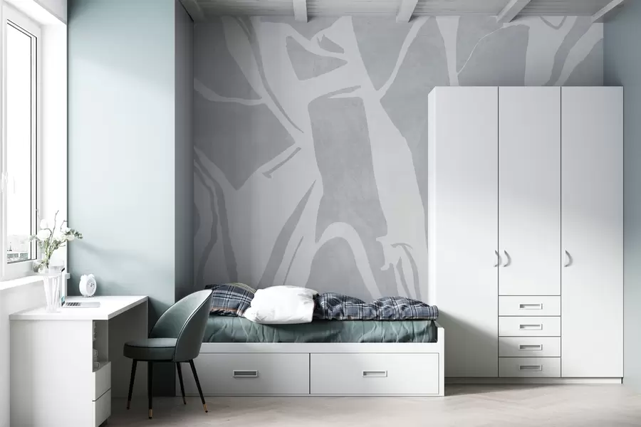 Fotobehang Abstract grunge geometrisch behang in blauwe kleur w02917v1