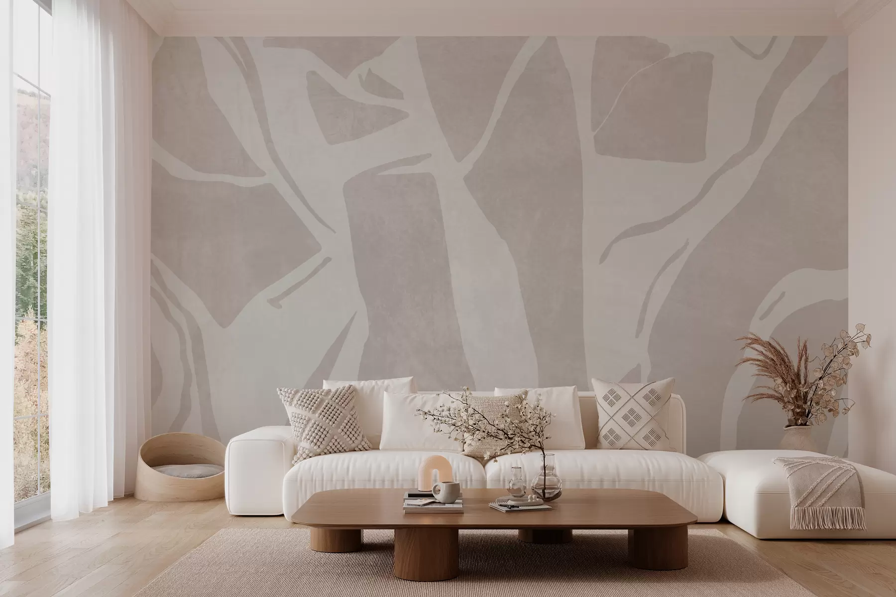 Fotobehang Abstract geometrisch grunge behang in pastelkleuren w02917v3
