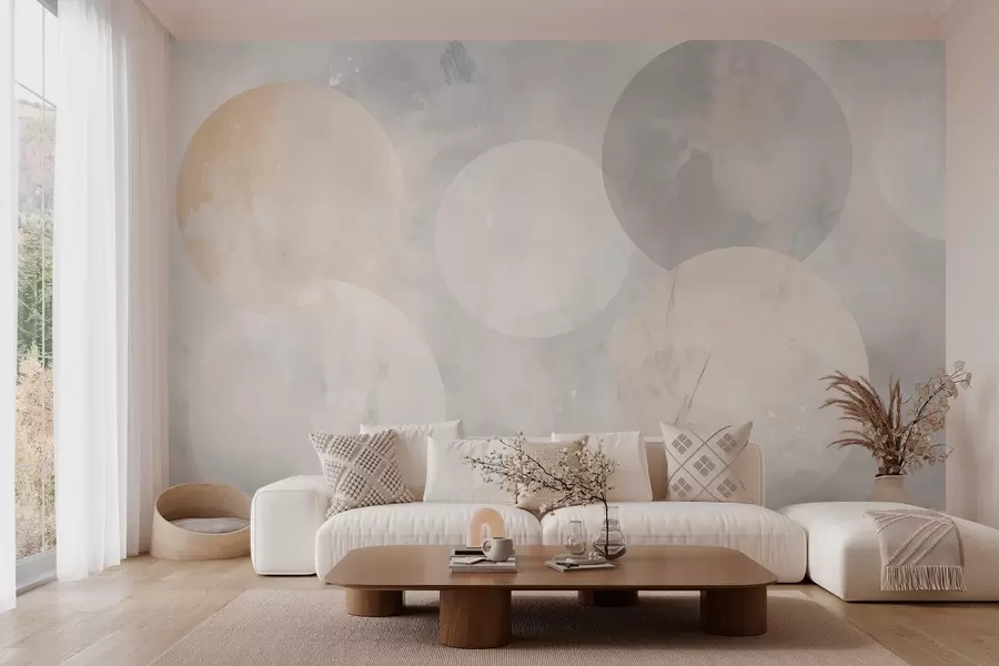 Fotobehang Abstract behang dans van de planeten w02911