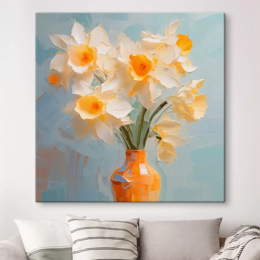  Peintures Bouquet de jonquilles dans un vase imitation peinture s42749