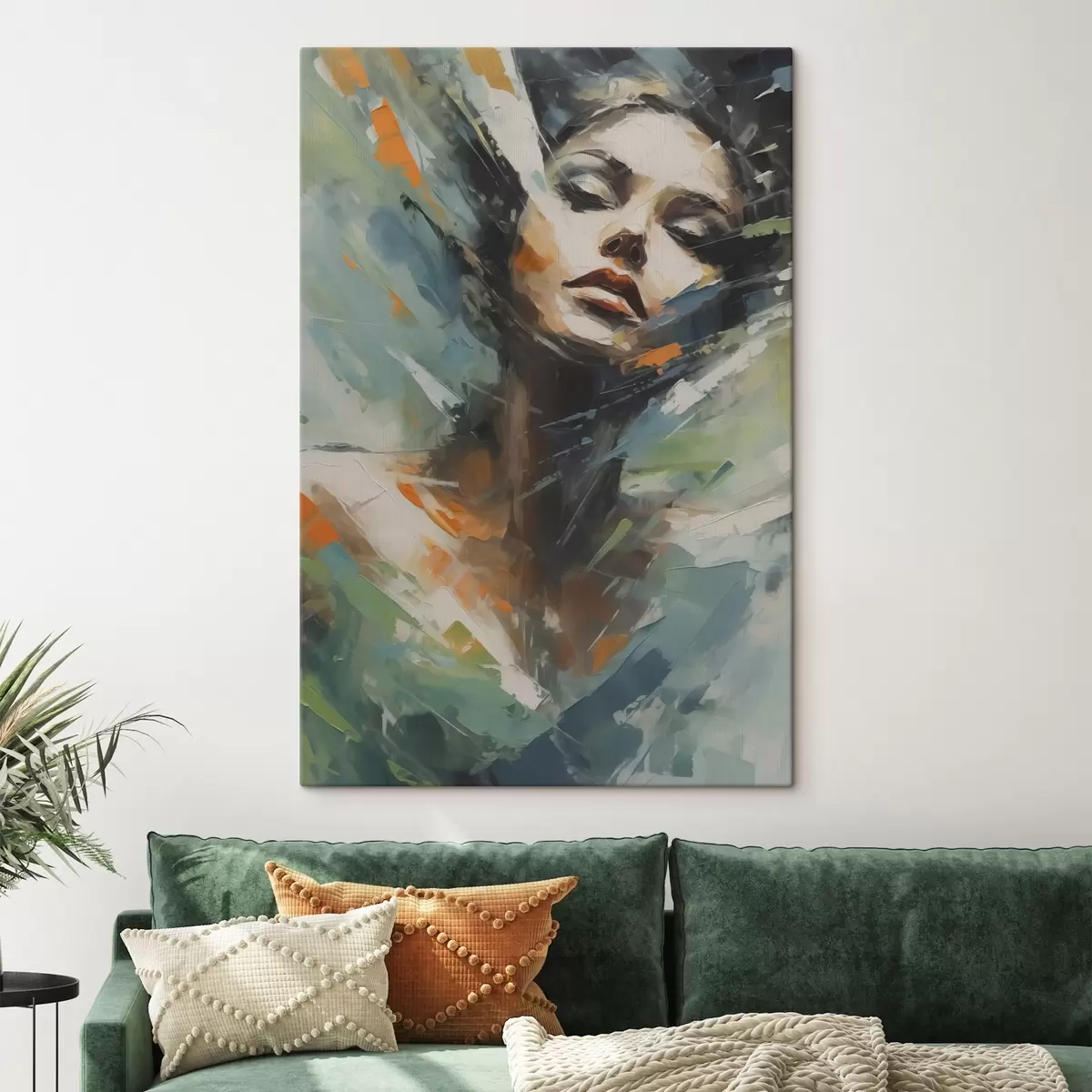  Schilderijen Meisje imitatie van abstract schilderij s42751