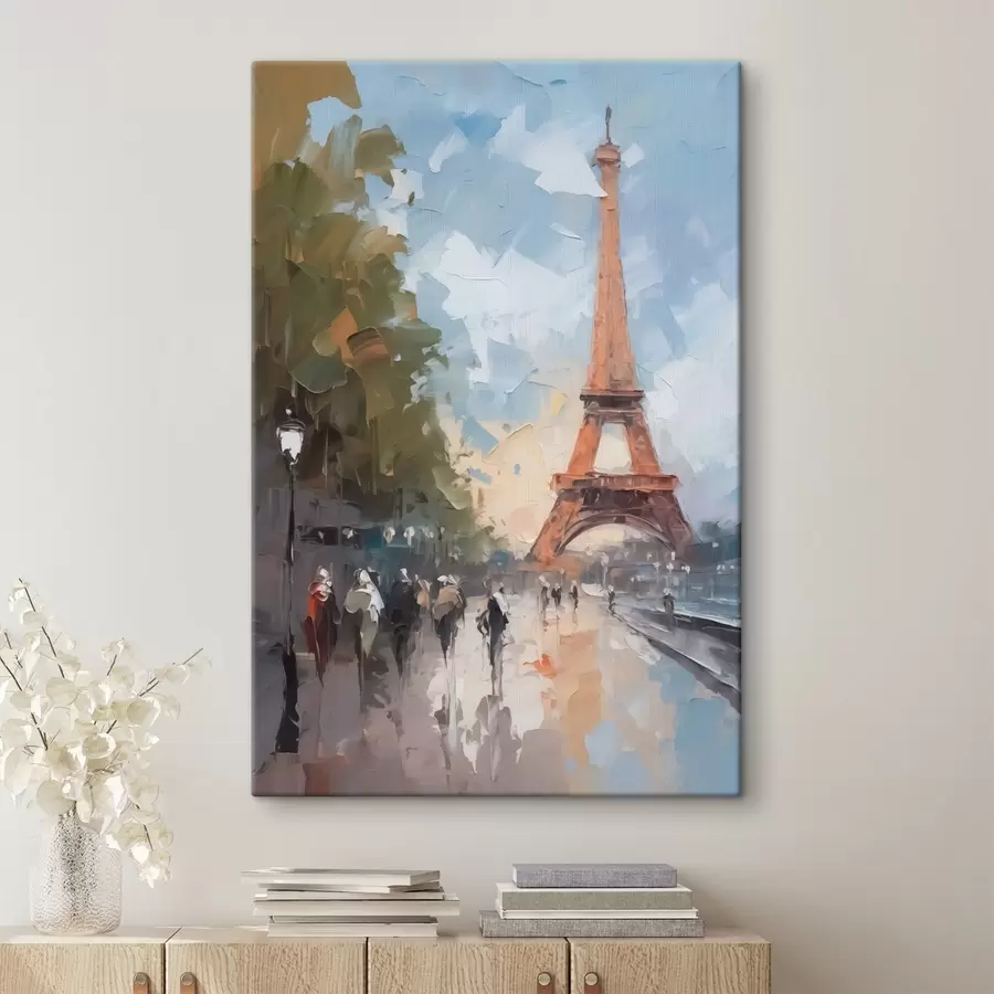  Peintures Paysage abstrait d'une rue de Paris s42755