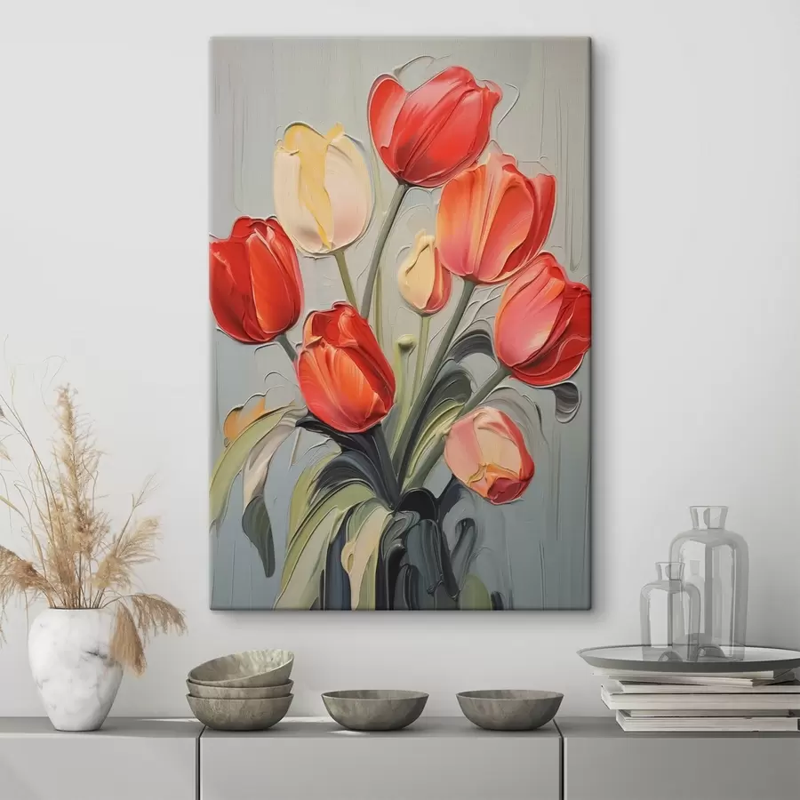  Peintures Tulipes lumineuses imitation peinture s42756