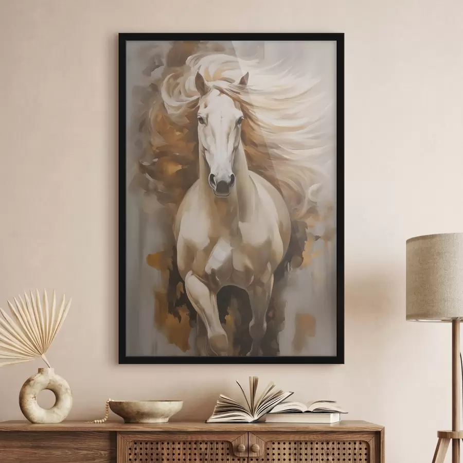 Fotobehang Wit paard f42747