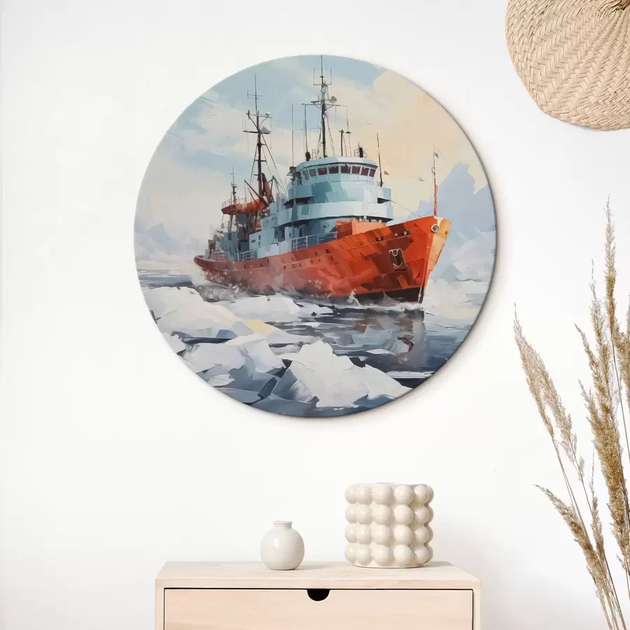  Schilderijen Rood schip tussen het ijs r42750