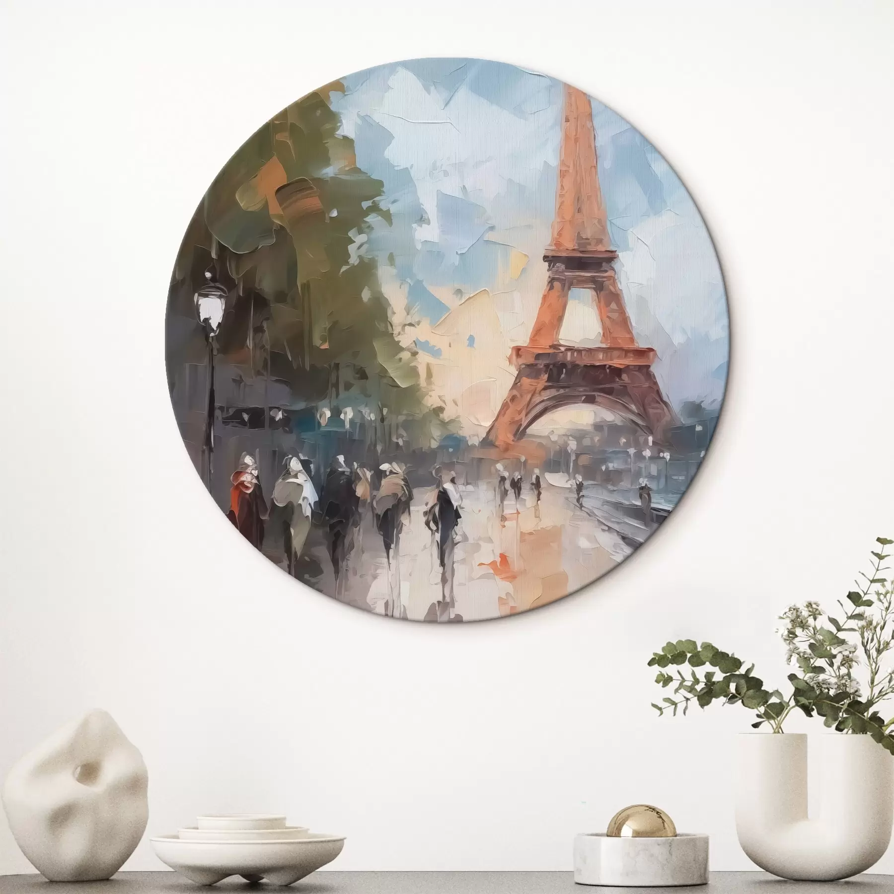 Papier peint photo Paysage abstrait d'une rue de Paris r42755