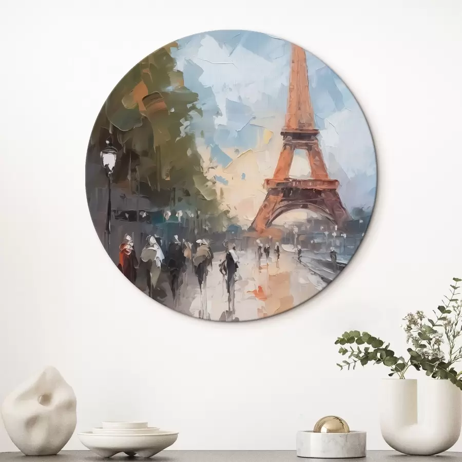  Schilderijen Abstract landschap van een Parijse straat r42755