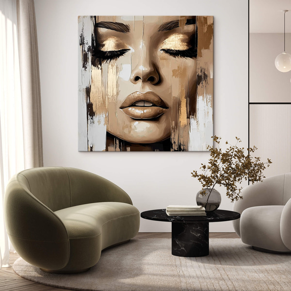 Schilderijen Een portret van een vrouw, Schilderijen Mensen, s42598 : Uwalls.be