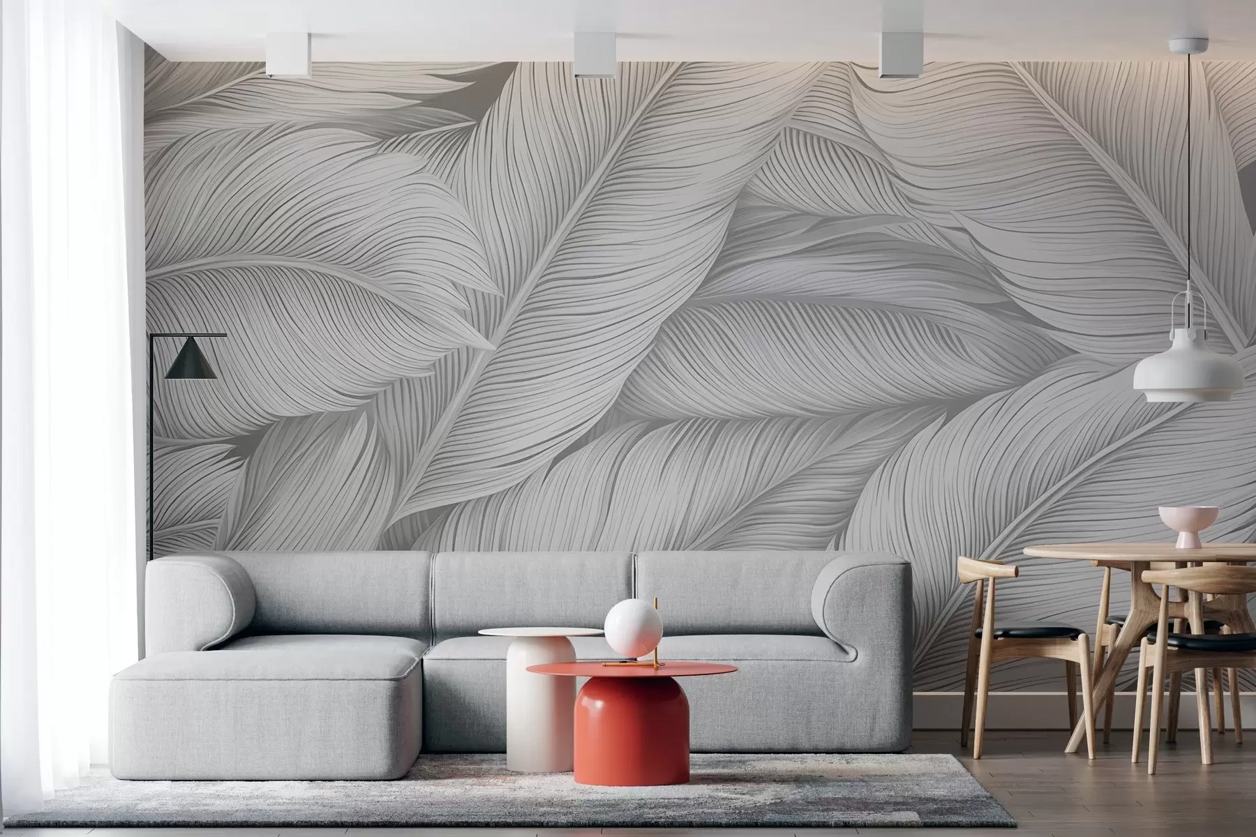 Fotobehang Grote geschilderde veren w02973