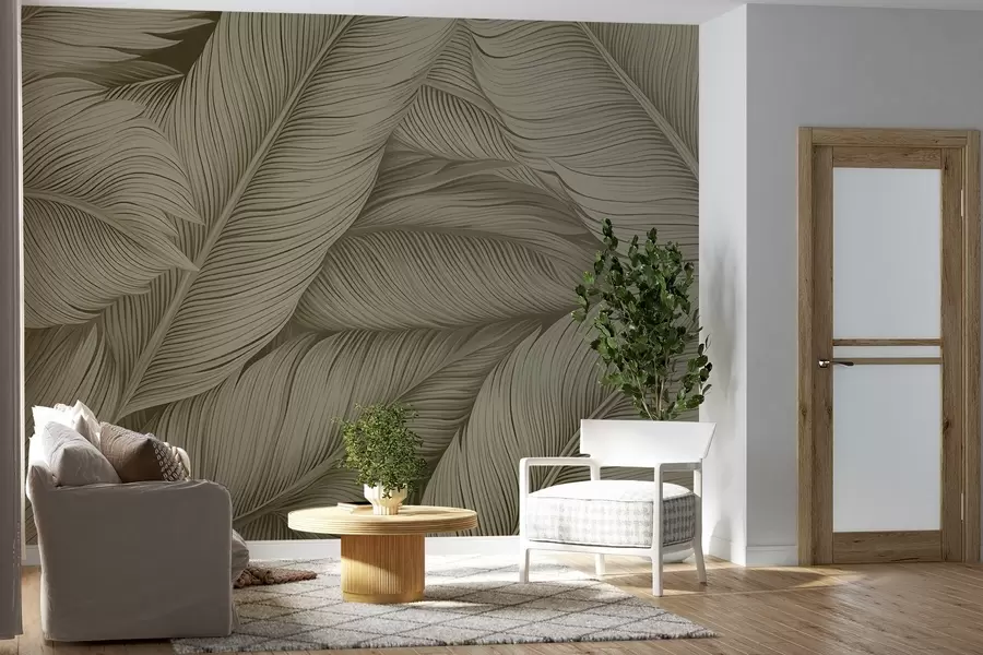 Fotobehang Grote geschilderde veren w02973v2