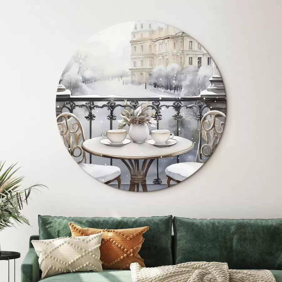  Peintures Beau café, tasses de thé, style bohème, aquarelle, esthétique hivernale r42796