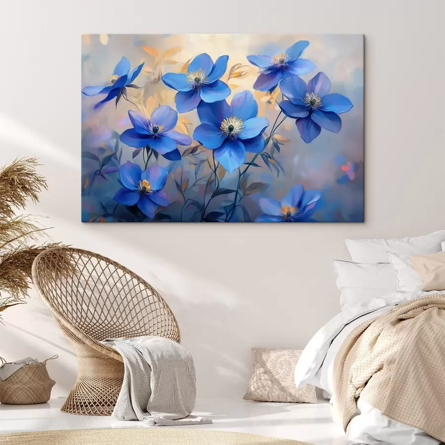  Peintures Fleurs bleues s42849