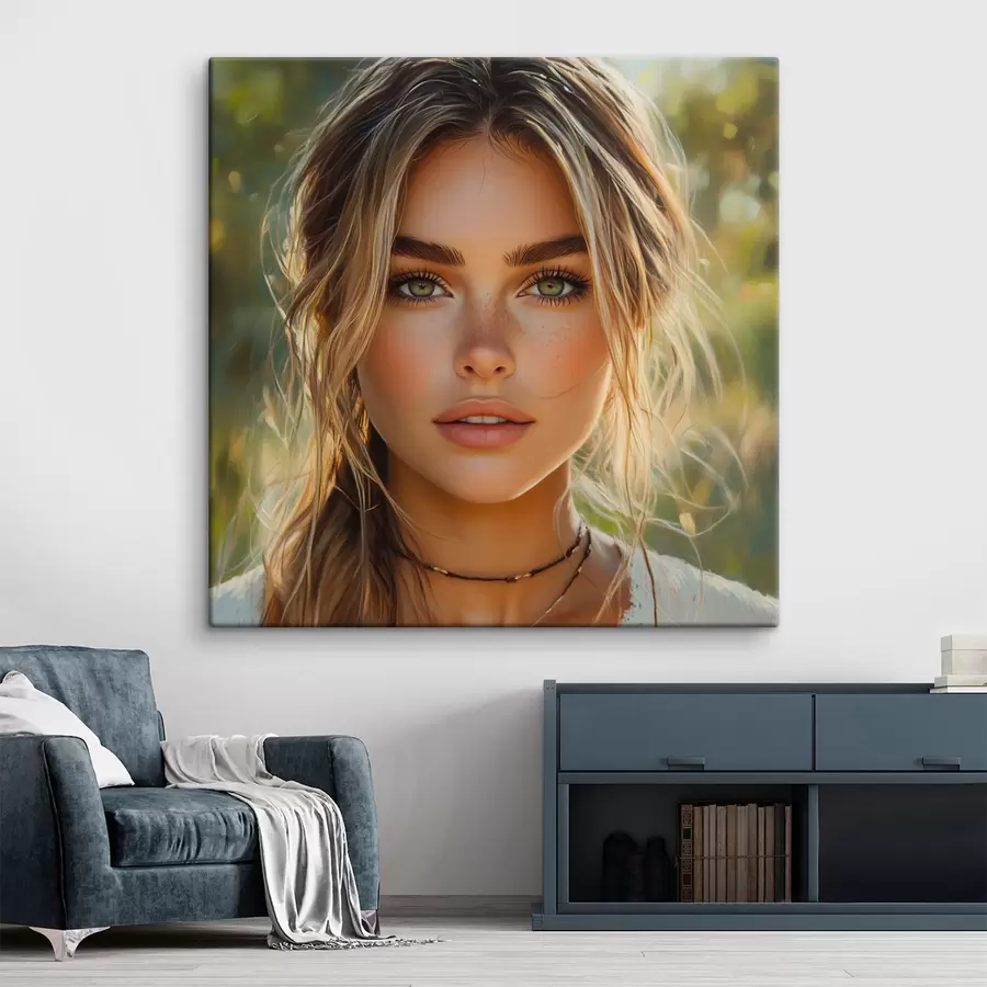  Schilderijen Zomer portret van een meisje s42859