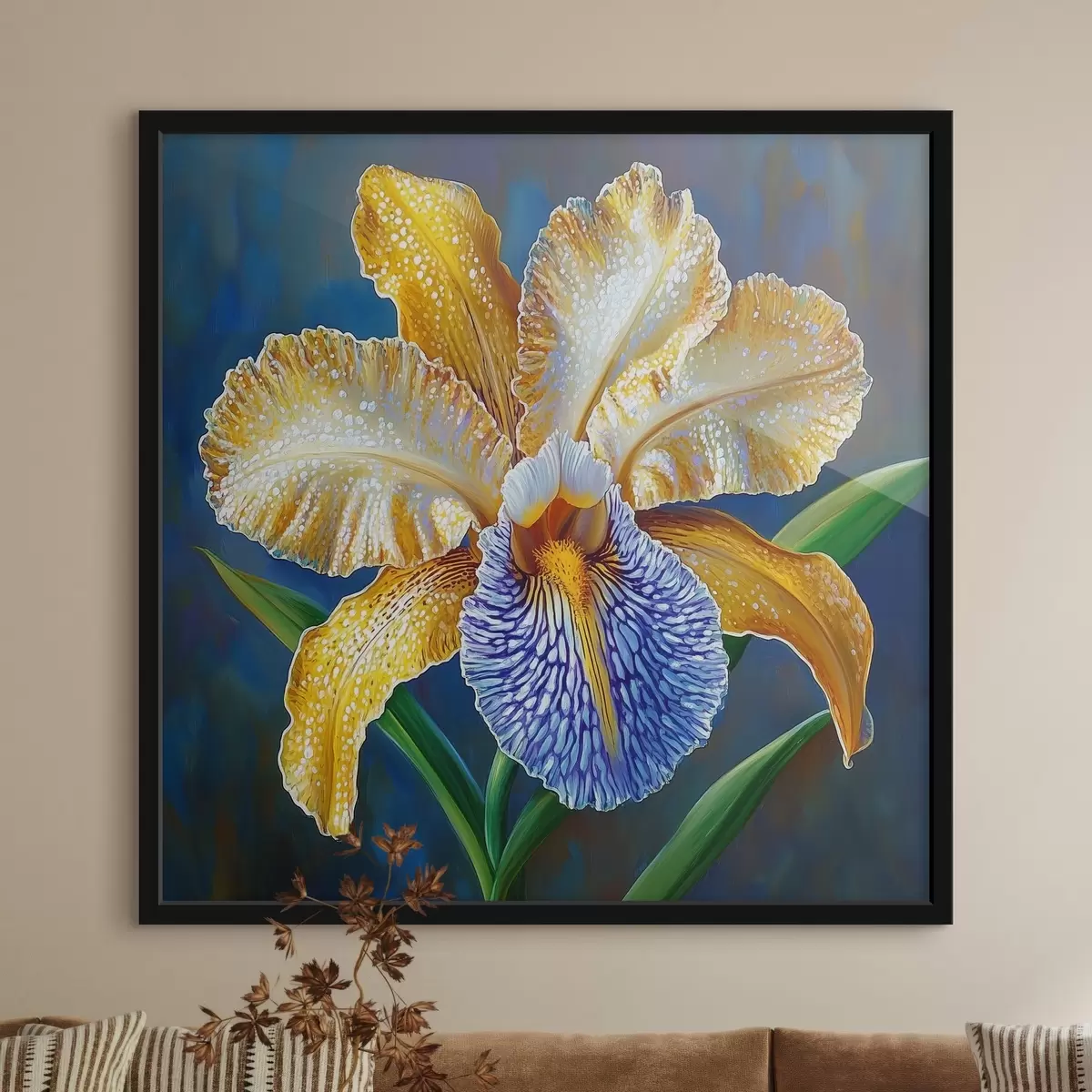 Poster Grote bloem van iris f42858