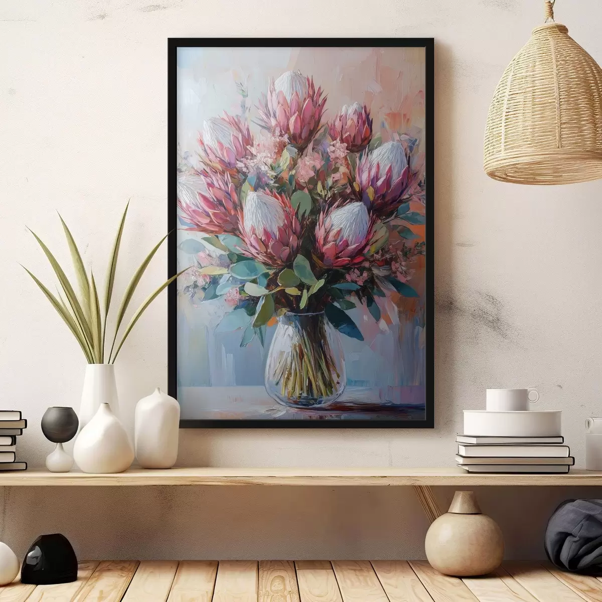 Poster Boeket bloemen in de stijl van olieverf f42865