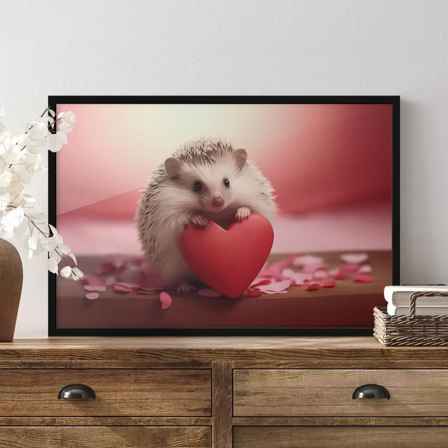 Fotobehang Egeltje met hartje f42867