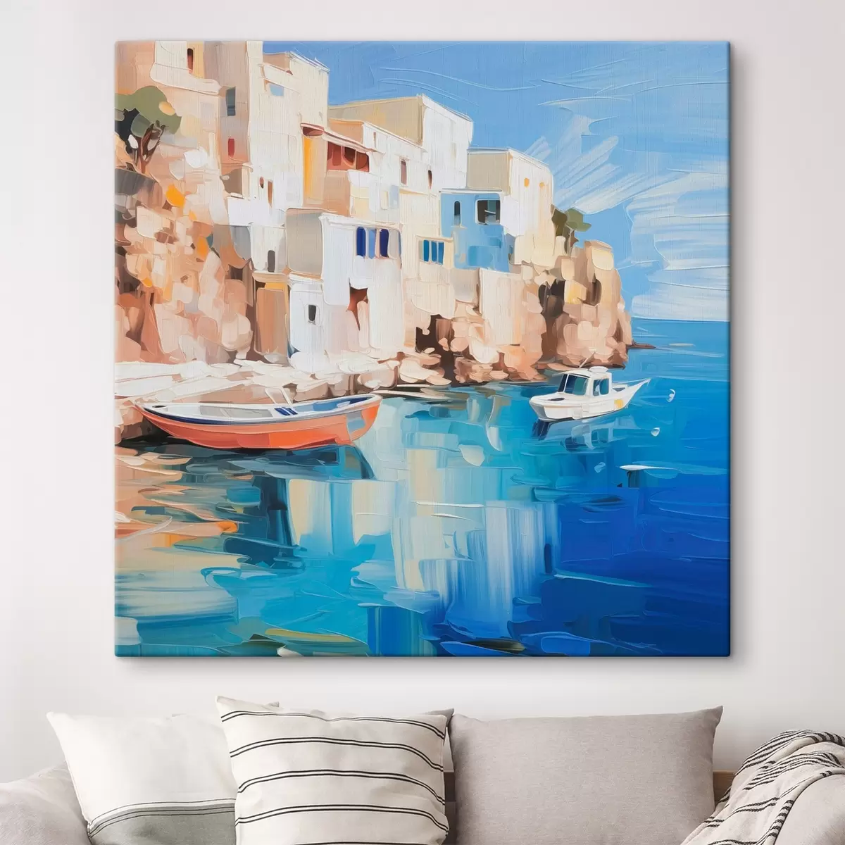  Peintures Maisons au bord de la mer imitation de peinture s42830