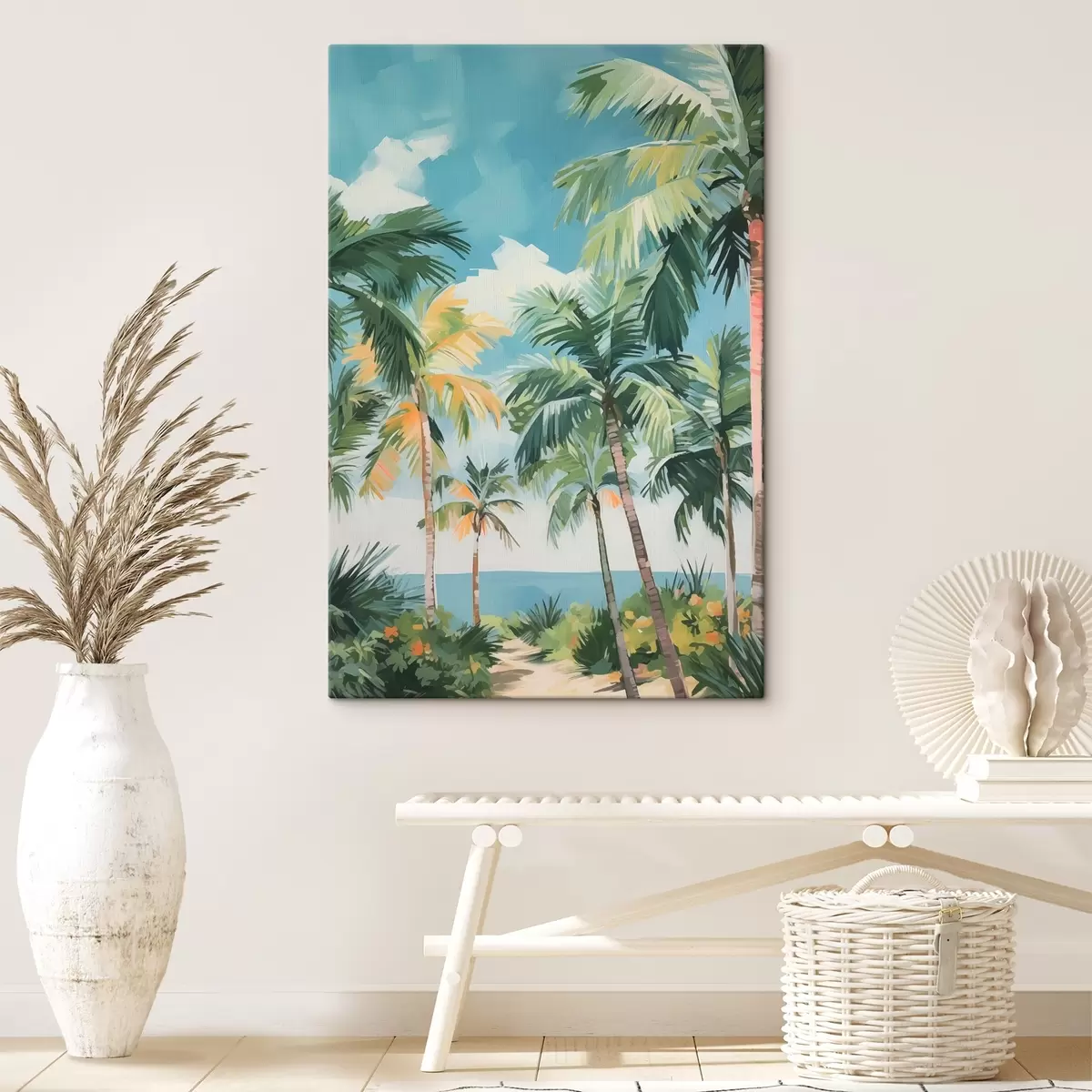  Peintures Palmeraie au bord de la mer imitation de peinture s42840