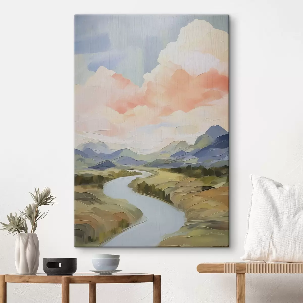  Peintures Rivière dans la vallée paysage imitation de la peinture s42844