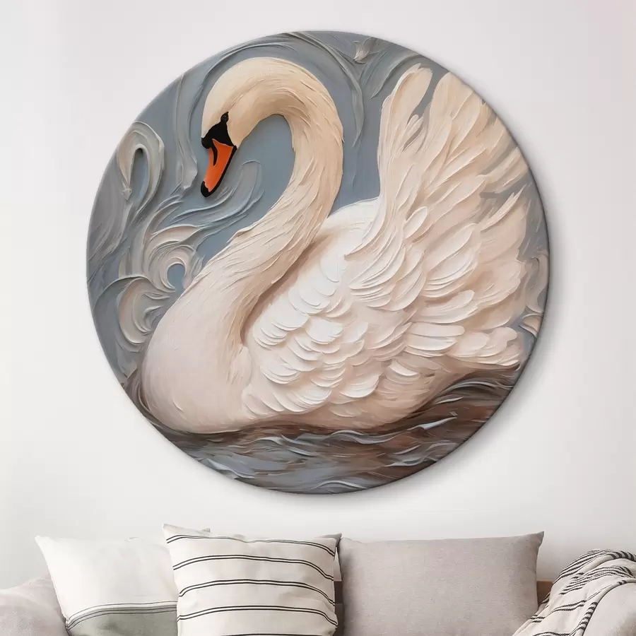  Schilderijen Zwaan imitatieschilderij r42829