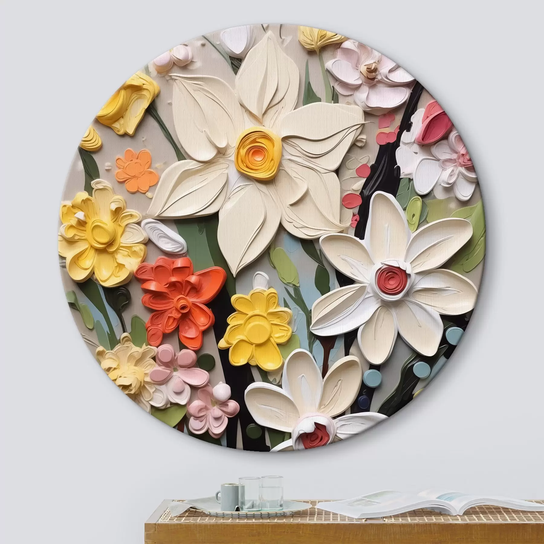  Schilderijen Bloemen imitatie van slagen r42845