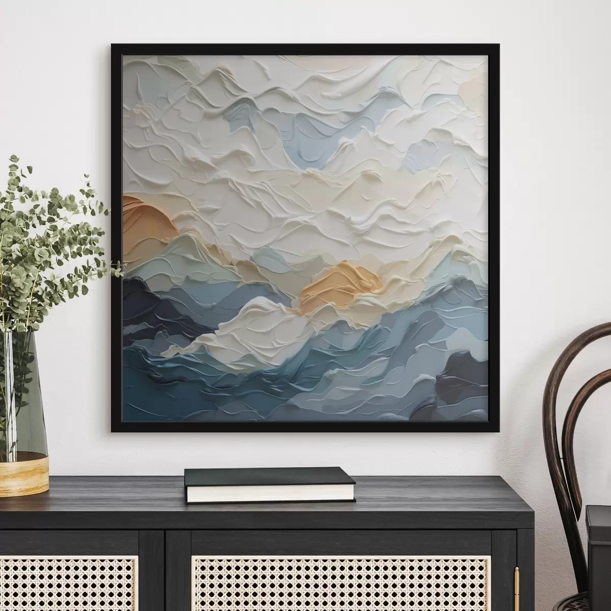 Poster Abstractie imitatie van schilderkunst f42828